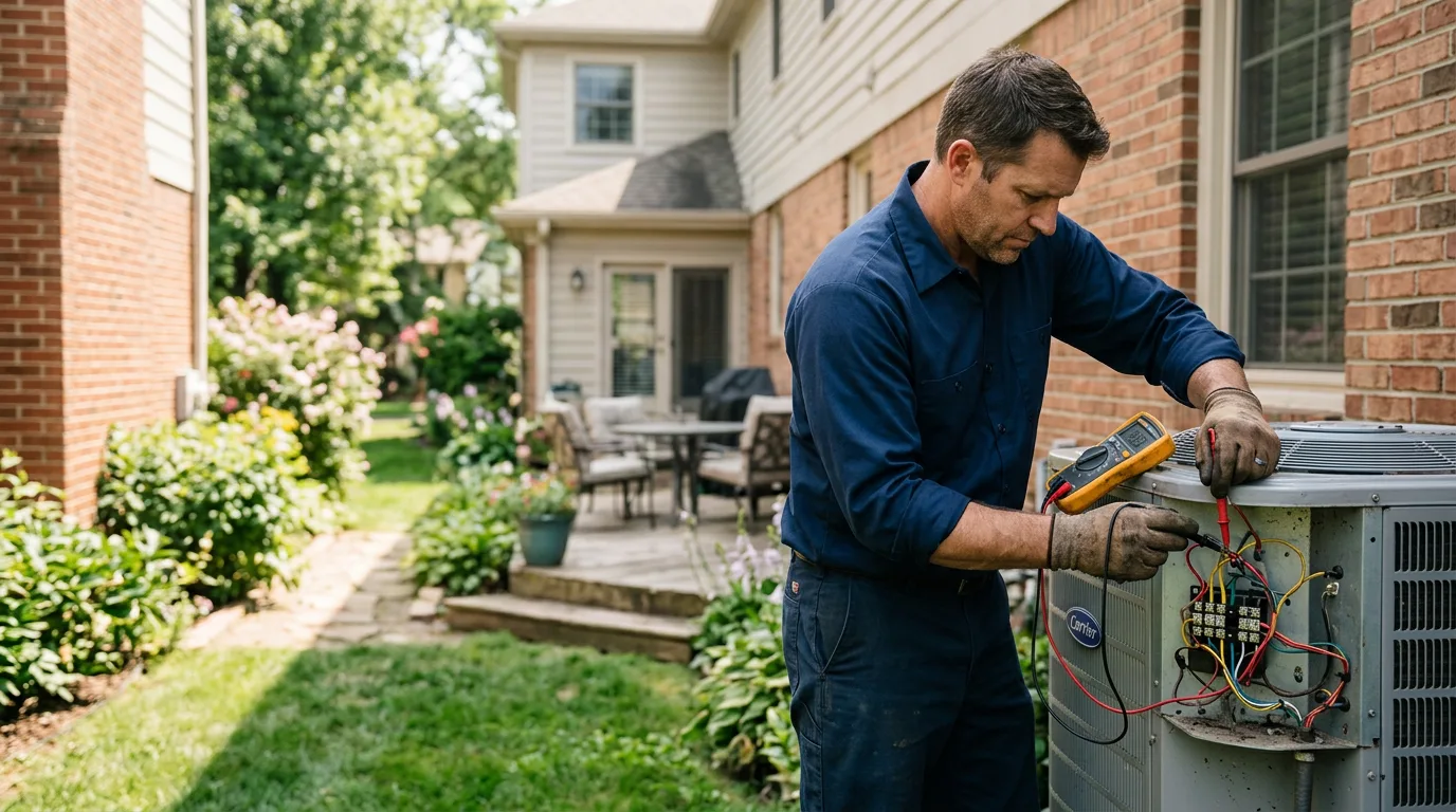 HVAC technician working near Shawsville, VA